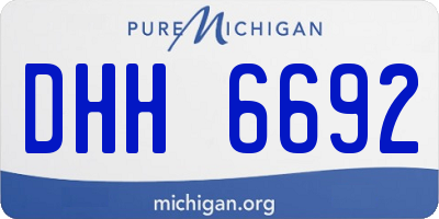 MI license plate DHH6692