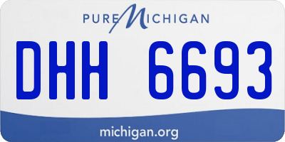MI license plate DHH6693