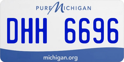 MI license plate DHH6696