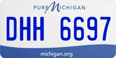 MI license plate DHH6697