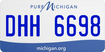 MI license plate DHH6698