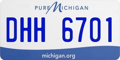 MI license plate DHH6701