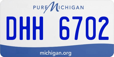 MI license plate DHH6702