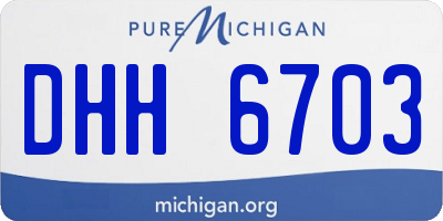 MI license plate DHH6703