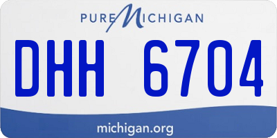 MI license plate DHH6704