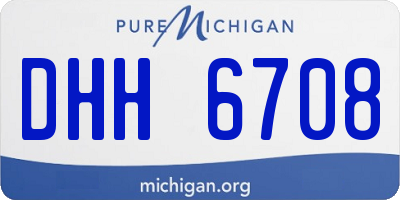 MI license plate DHH6708