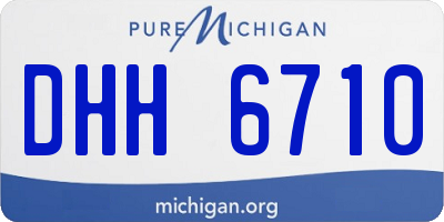 MI license plate DHH6710