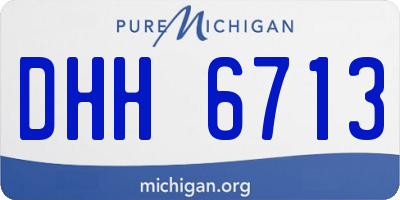 MI license plate DHH6713