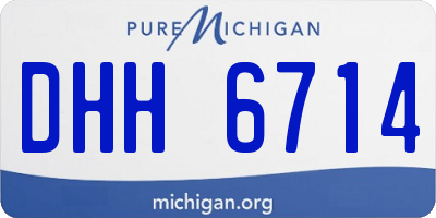 MI license plate DHH6714