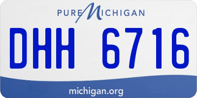 MI license plate DHH6716