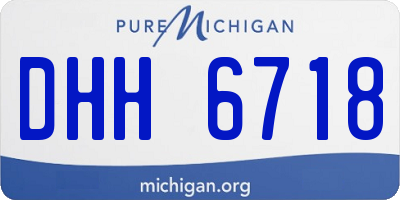 MI license plate DHH6718