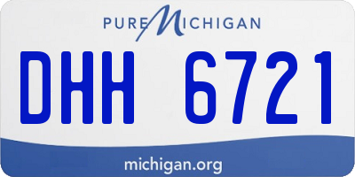MI license plate DHH6721