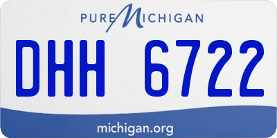 MI license plate DHH6722