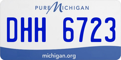 MI license plate DHH6723