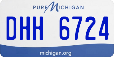 MI license plate DHH6724