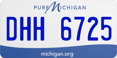 MI license plate DHH6725