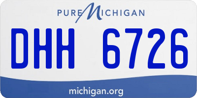 MI license plate DHH6726