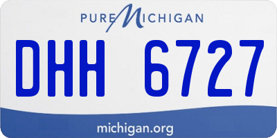 MI license plate DHH6727