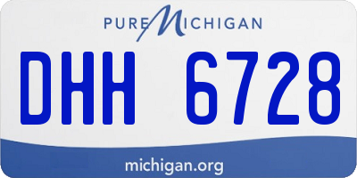 MI license plate DHH6728