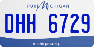MI license plate DHH6729