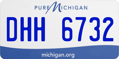 MI license plate DHH6732