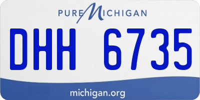 MI license plate DHH6735