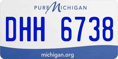 MI license plate DHH6738