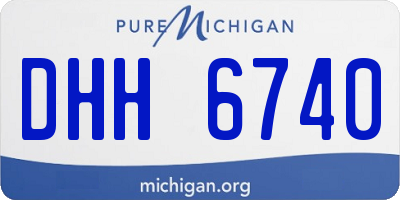 MI license plate DHH6740