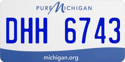 MI license plate DHH6743