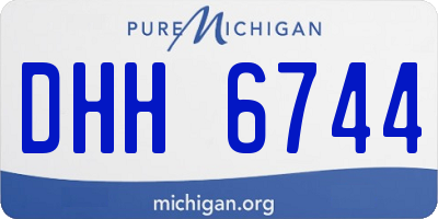 MI license plate DHH6744