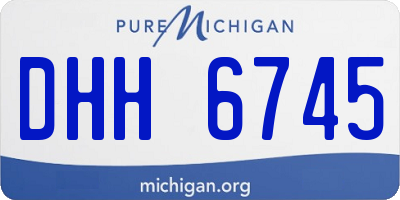 MI license plate DHH6745