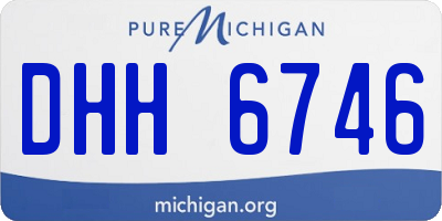 MI license plate DHH6746