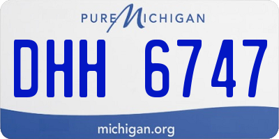 MI license plate DHH6747