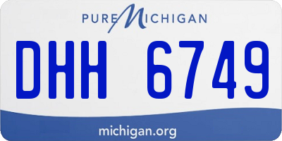 MI license plate DHH6749