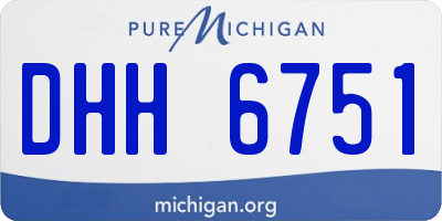 MI license plate DHH6751