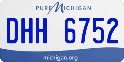 MI license plate DHH6752