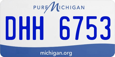 MI license plate DHH6753