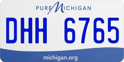 MI license plate DHH6765