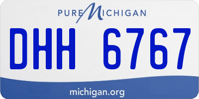 MI license plate DHH6767
