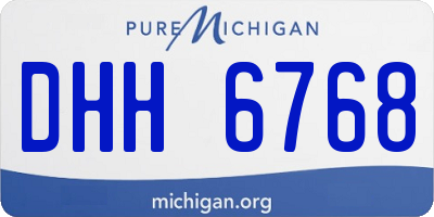 MI license plate DHH6768