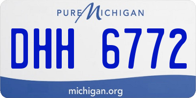 MI license plate DHH6772