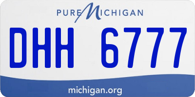 MI license plate DHH6777