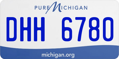 MI license plate DHH6780