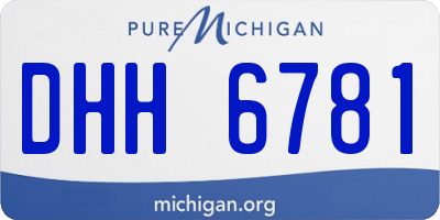 MI license plate DHH6781
