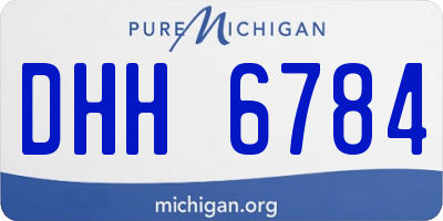 MI license plate DHH6784