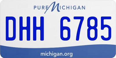 MI license plate DHH6785