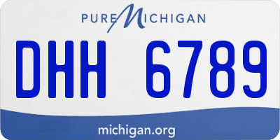 MI license plate DHH6789