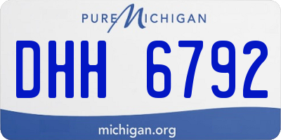 MI license plate DHH6792