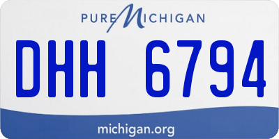MI license plate DHH6794