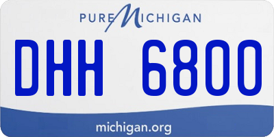 MI license plate DHH6800